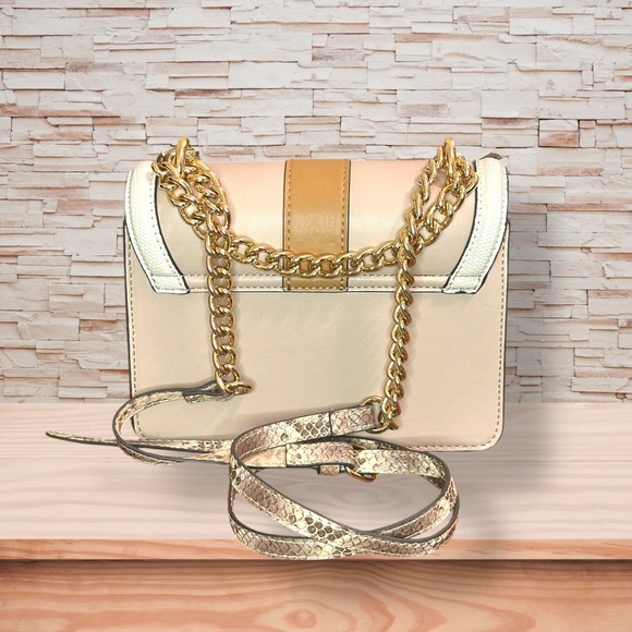 ALDO Thealliaa Dark Beige Colorblock Crossbody Bag NWT - Picture 2 of 3